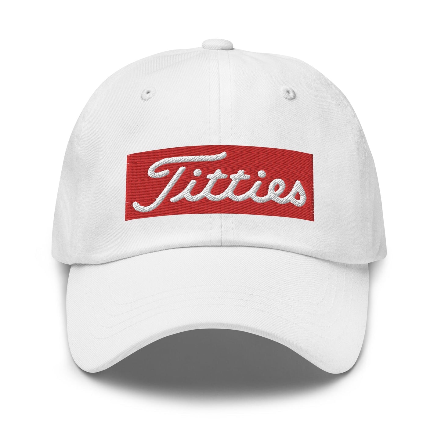 Titties Baseball Hat - White - Club Rehab