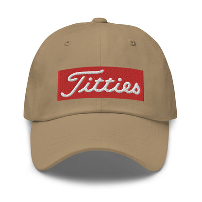 Titties Baseball Hat - Khaki - Club Rehab