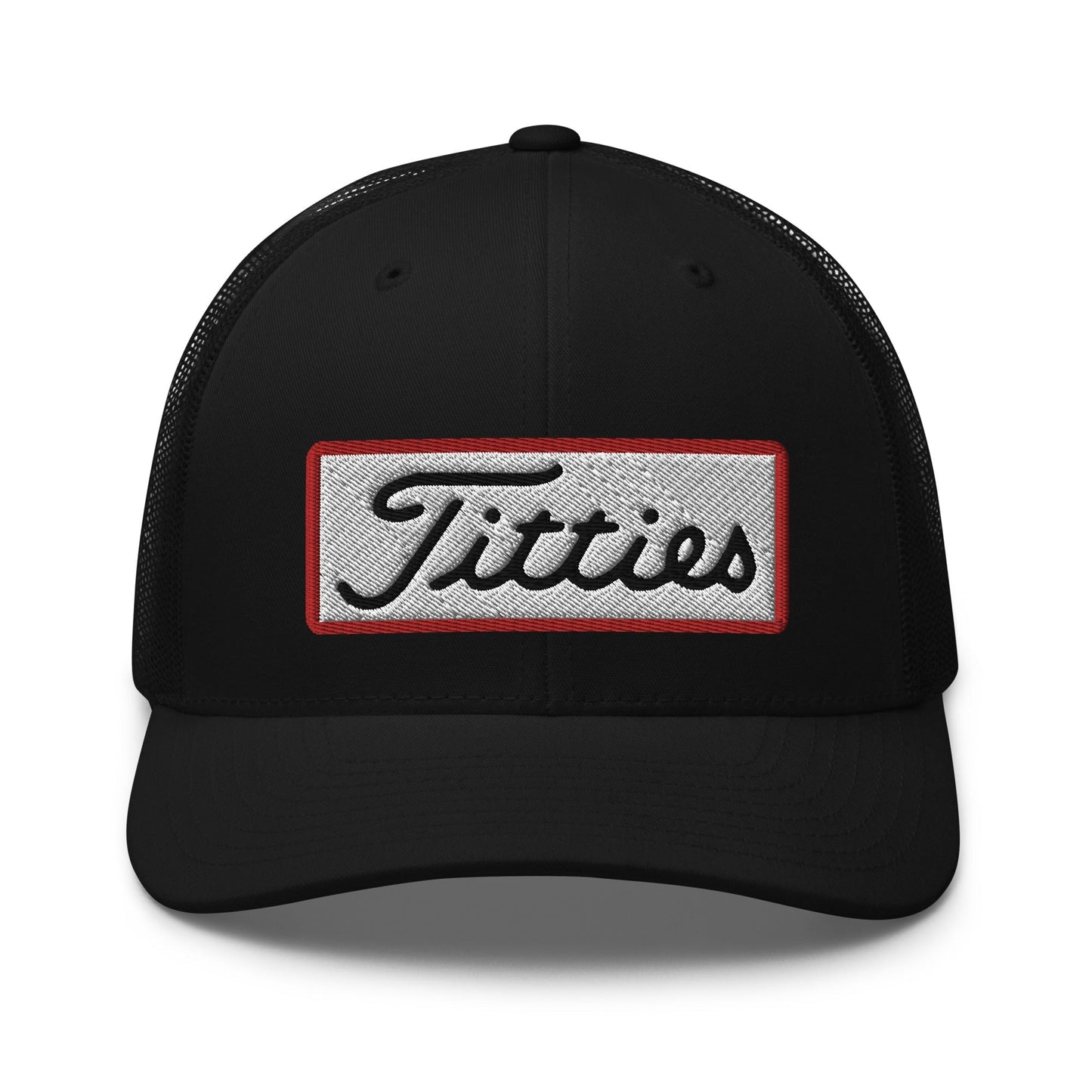 Titties Patch Trucker Hat - Black - Club Rehab