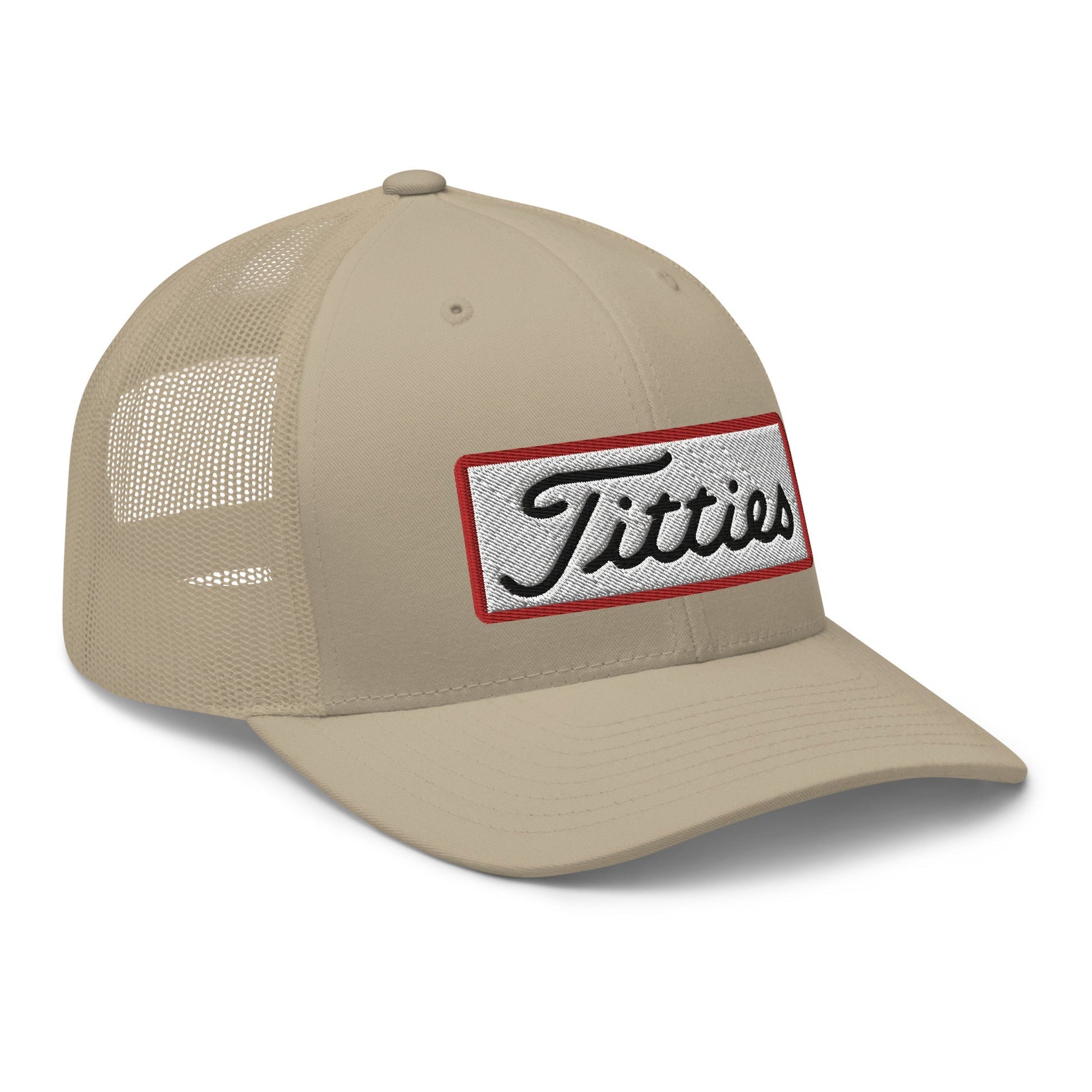Titties Patch Trucker Hat - Khaki - Club Rehab