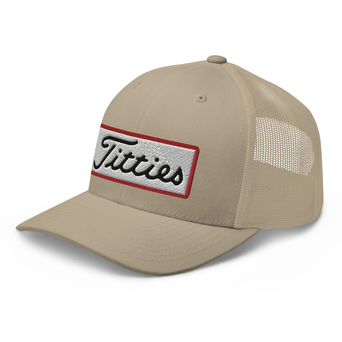 Titties Patch Trucker Hat - Khaki - Club Rehab
