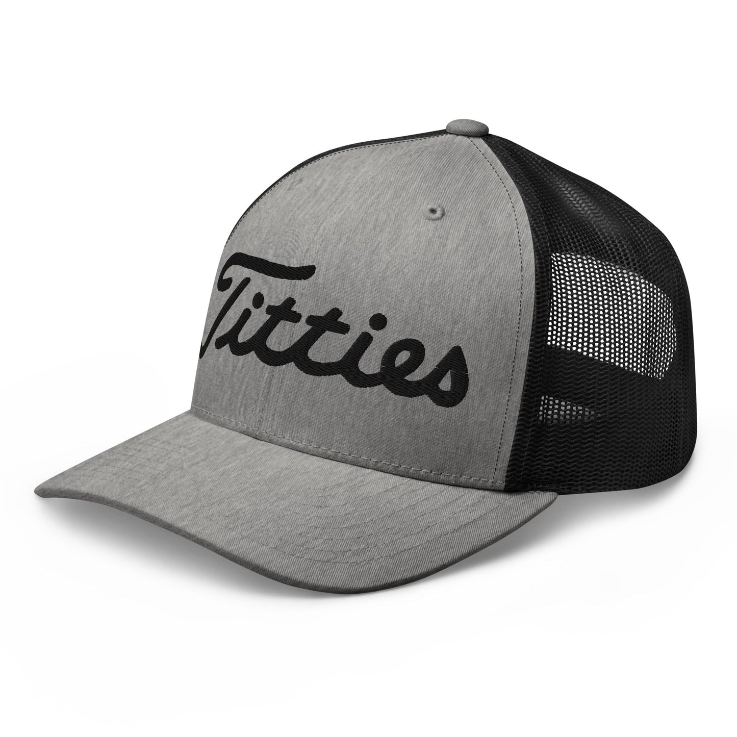Titties Trucker Hat - Heather/ Black - Club Rehab