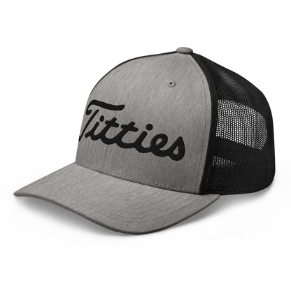 Titties Trucker Hat - Heather/ Black - Club Rehab