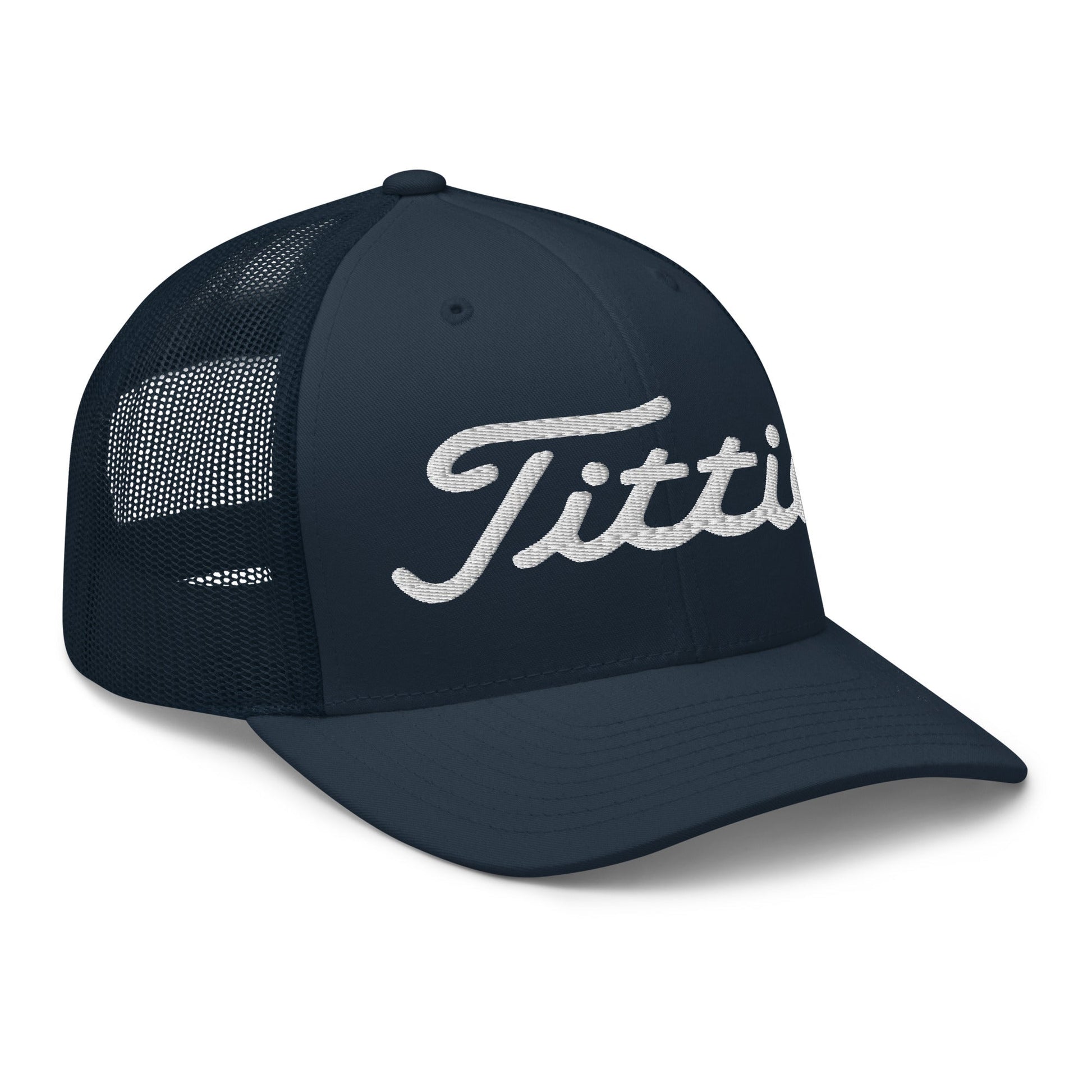 Titties Trucker Hat - Navy - Club Rehab