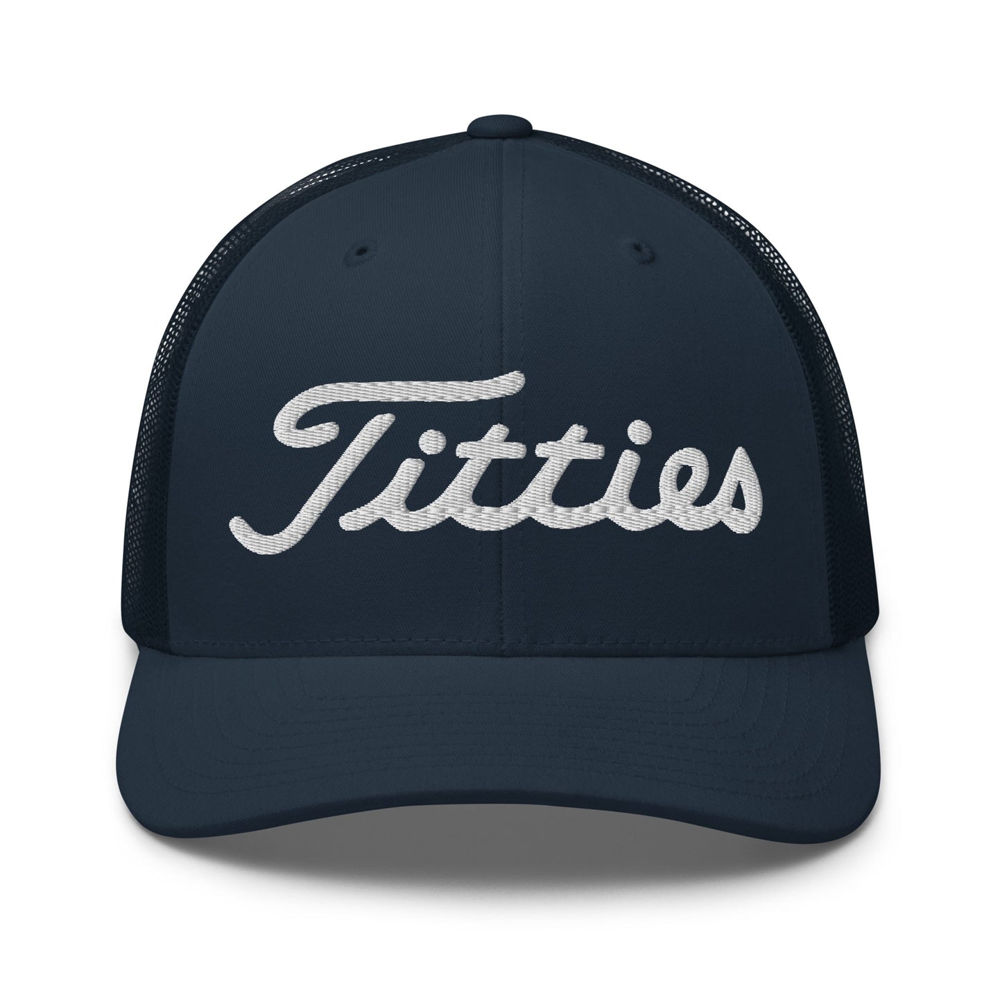 Titties Trucker Hat - Navy - Club Rehab