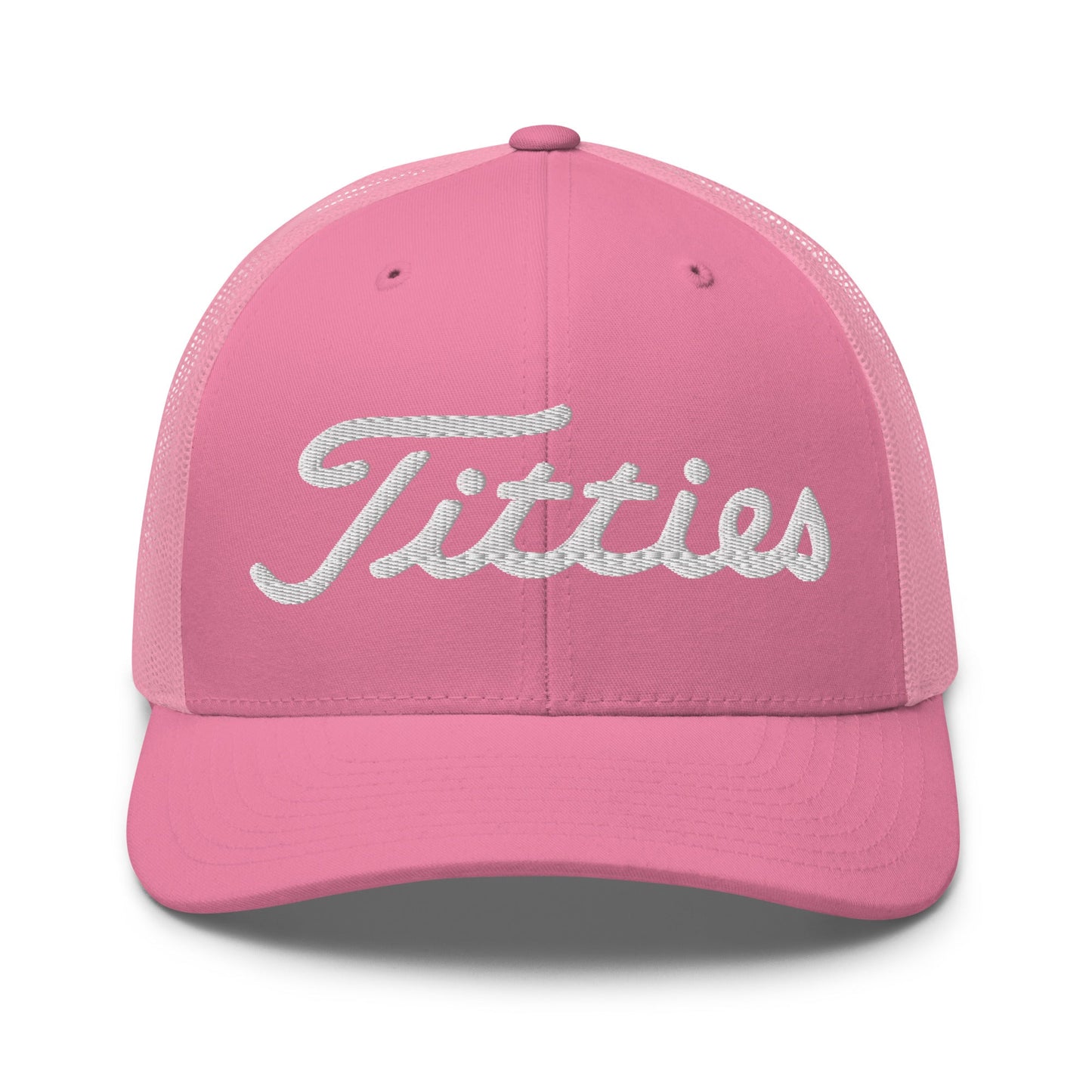 Titties Trucker Hat - Pink - Club Rehab