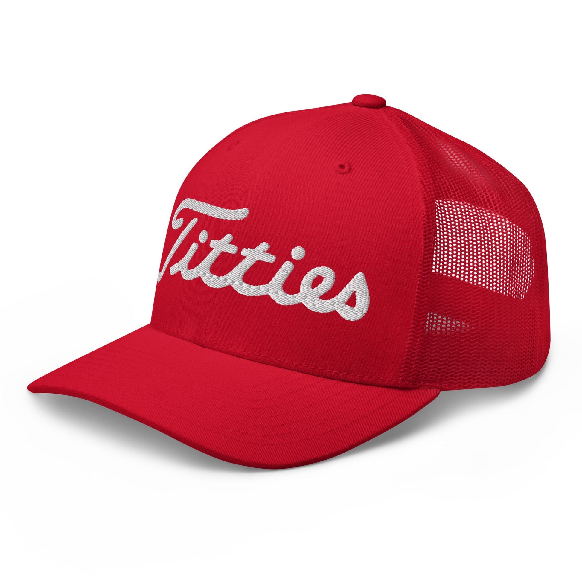 Titties Trucker Hat - Red - Club Rehab