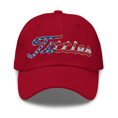 Titties USA Baseball Cap - Cranberry - Club Rehab