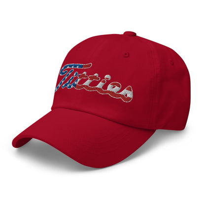 Titties USA Baseball Cap - Cranberry - Club Rehab