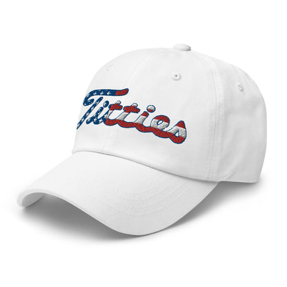 Titties USA Baseball Cap - White - Club Rehab