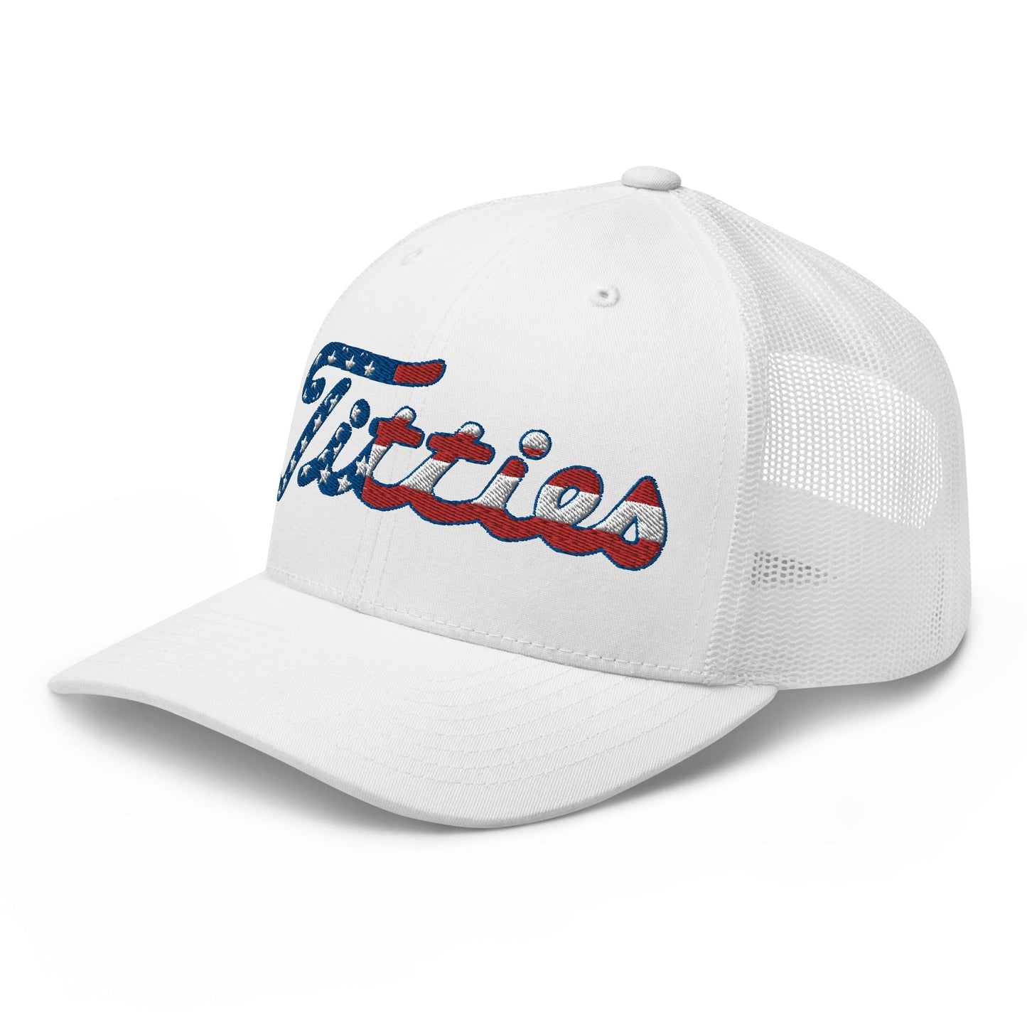Titties USA Trucker Hat - White - Club Rehab