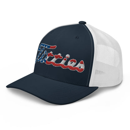 Titties USA Trucker Hat - Navy/ White - Club Rehab