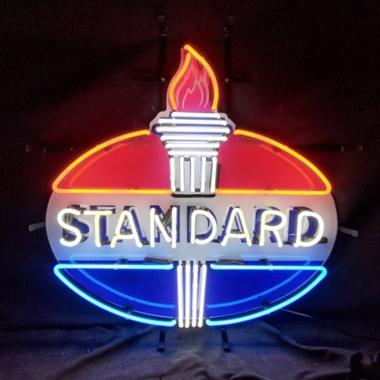 Torch with Standard Gasoline Neon Light Sign - Club Rehab