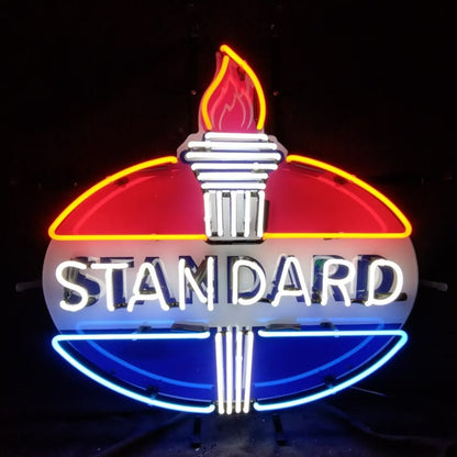Torch with Standard Gasoline Neon Light Sign - Club Rehab