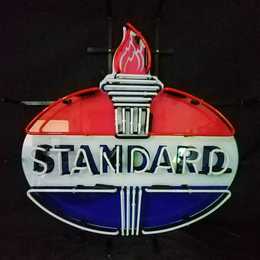Torch with Standard Gasoline Neon Light Sign - Club Rehab