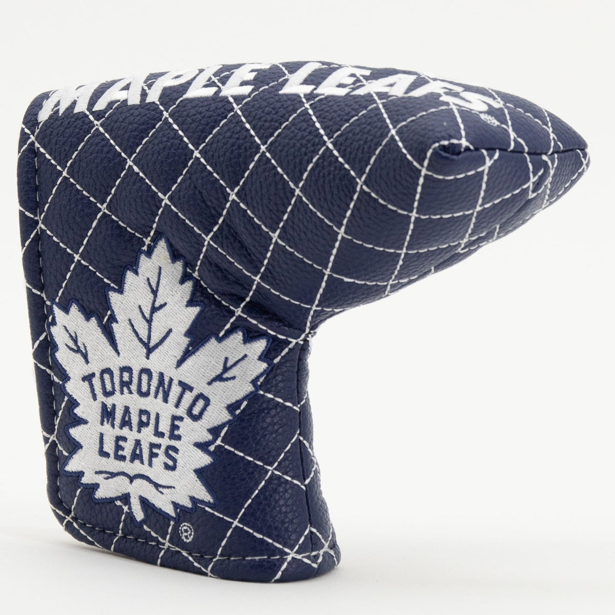Toronto Maple Leafs solid blade putter quilted golf headcover alternate view