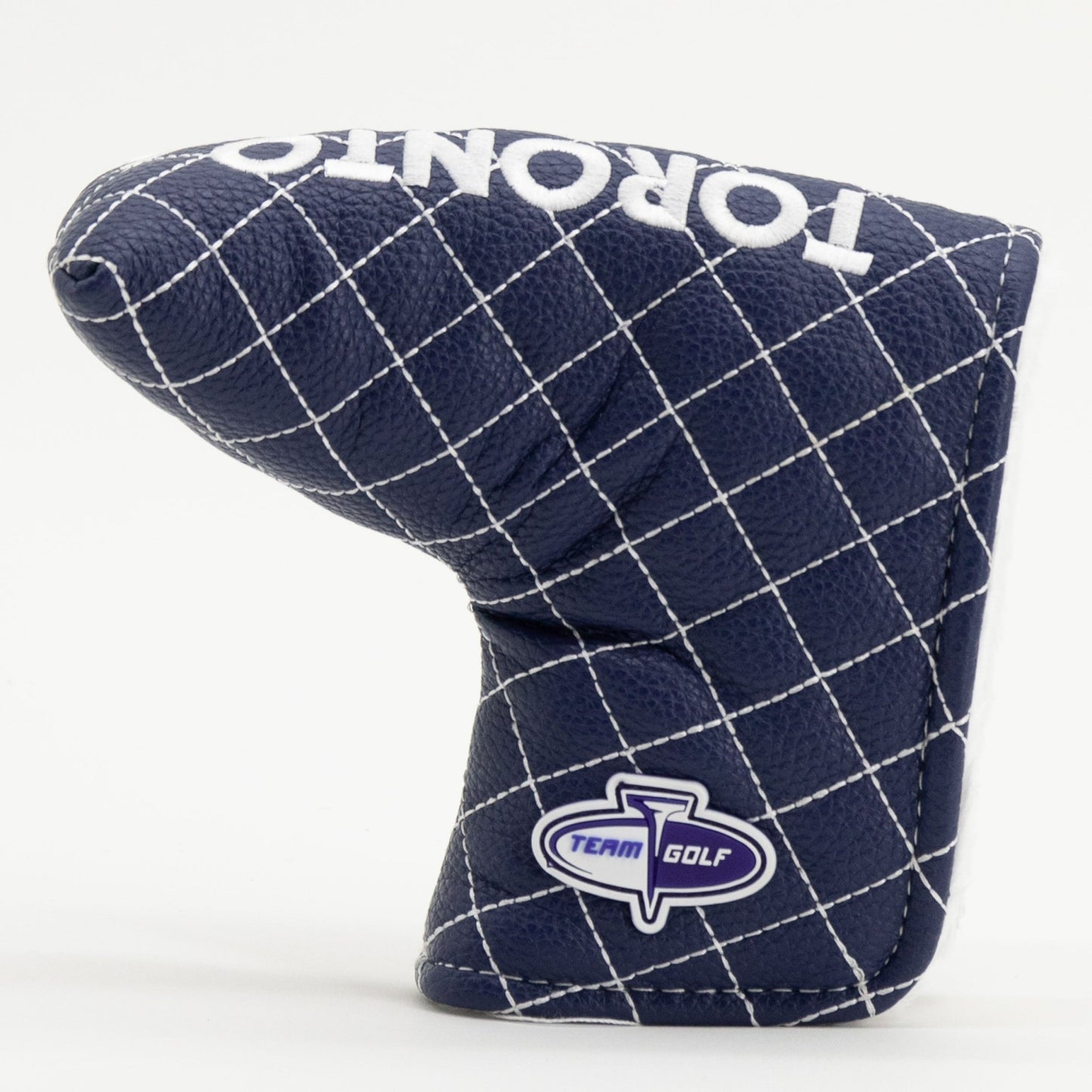 Toronto Maple Leafs solid blade putter quilted golf headcover alternate view