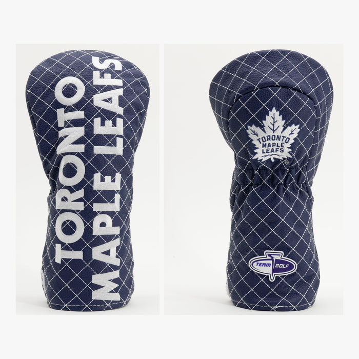 Toronto Maple Leafs Solid Quilted Driver Headcover, front and back views