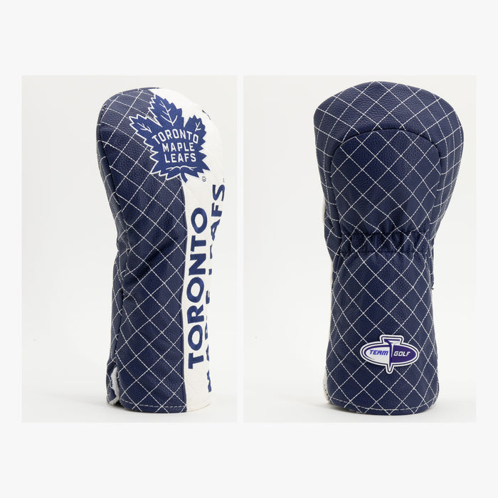 Toronto Maple Leafs Split Quilted Driver Headcover, front and back views