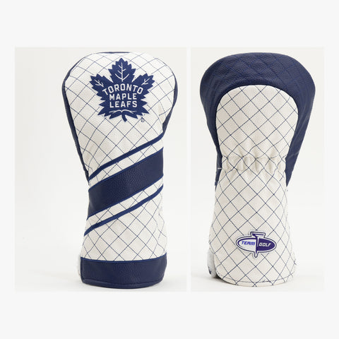 Toronto Maple Leafs gestreifte gesteppte Driver-Schlägerhaube