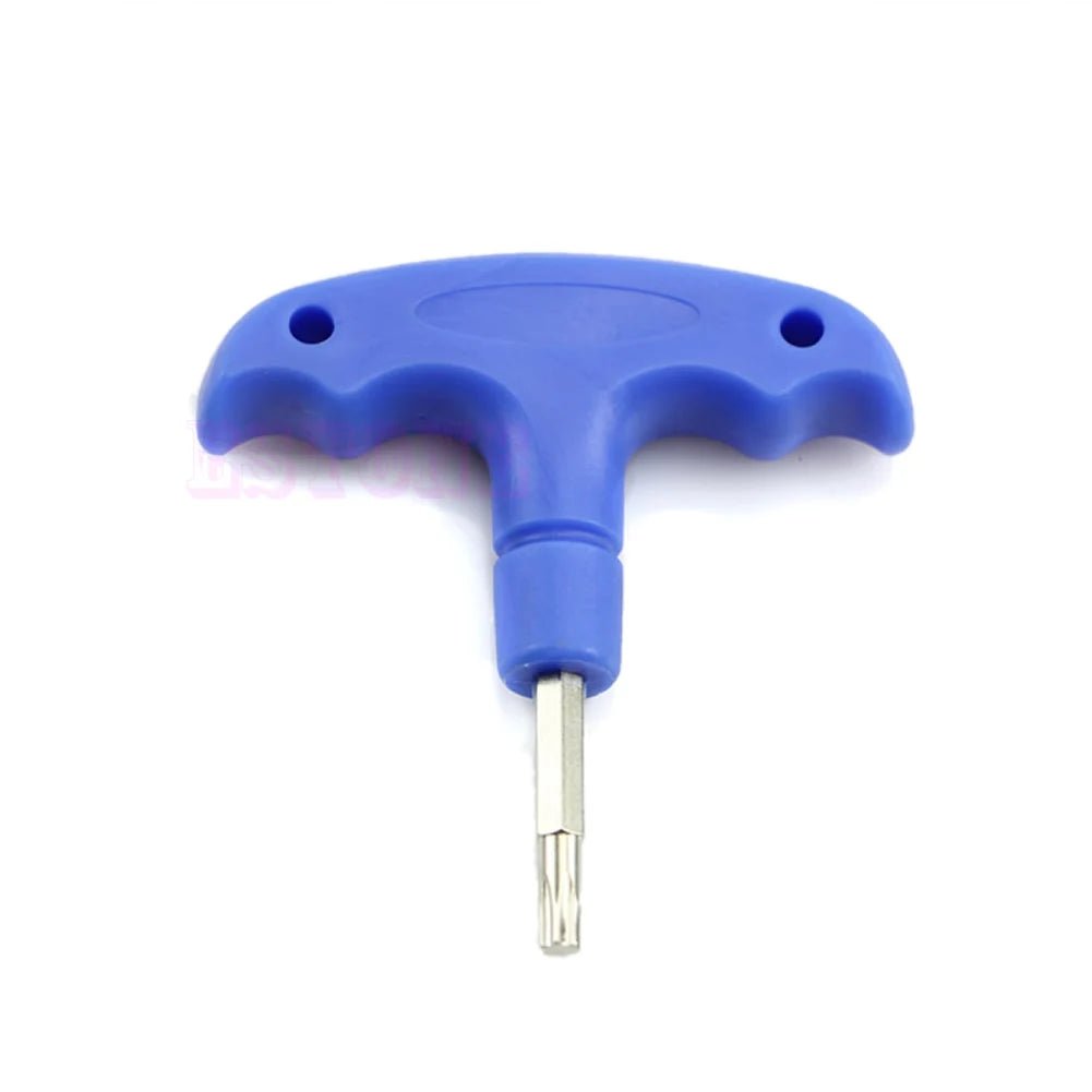 TorqueMaster Blue Golf Wrench - Club Rehab - Golf ToolsTop view of the TorqueMaster Blue Golf Wrench, featuring its ergonomic design and bright blue color for easy visibility in your toolkit.