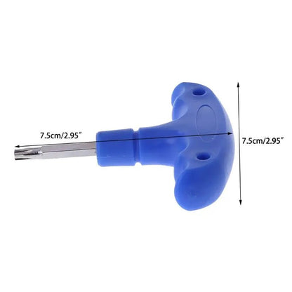 TorqueMaster Blue Golf Wrench - Club Rehab - Golf ToolsThe TorqueMaster Blue Golf Wrench with dimensions displayed, showing its practical size of 8 x 7.5 cm (3.14 x 2.95 inches).