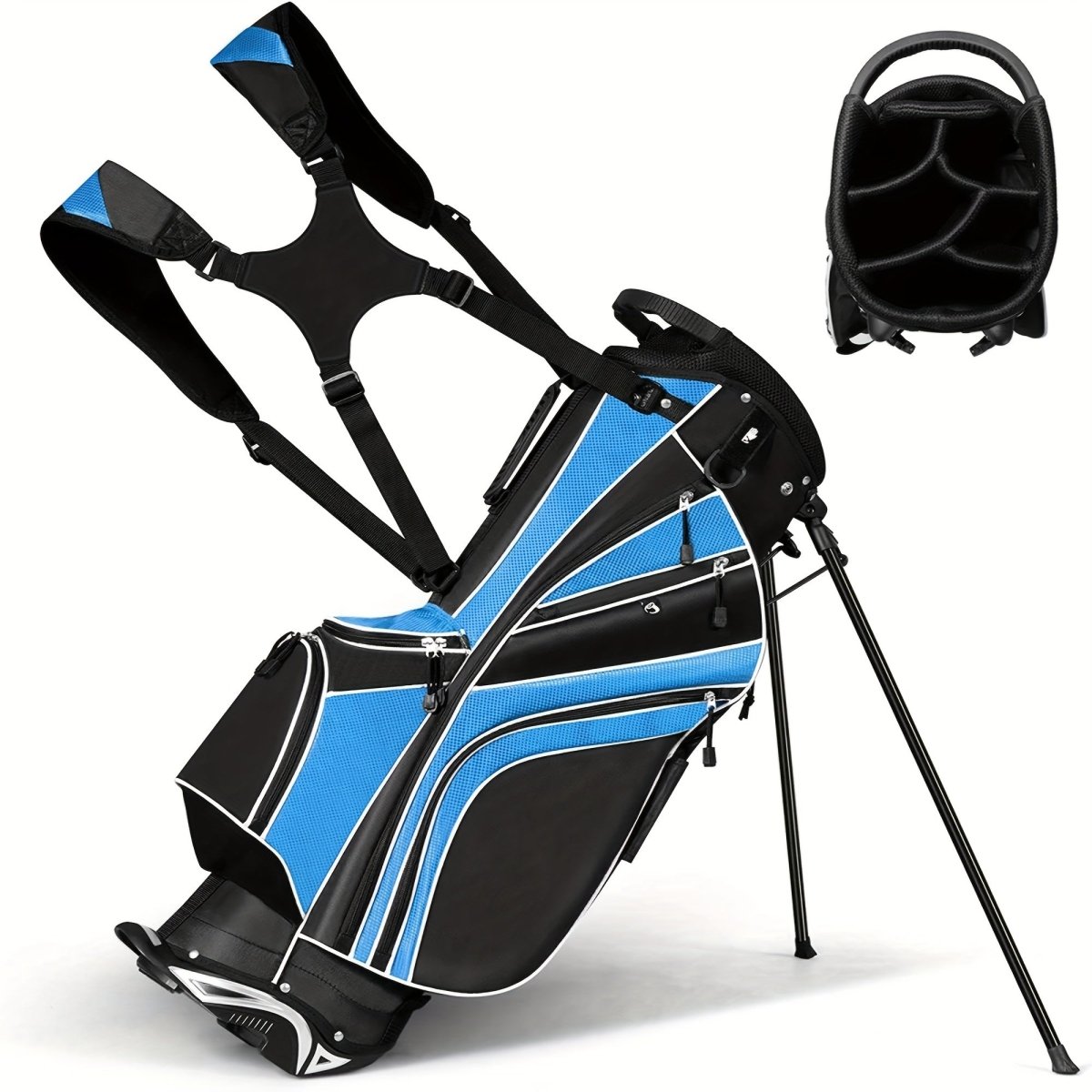 Tour Pro Golf Stand Cart Bag with 6 - Way Divider - Club Rehab - golf bagBlue45430462513344