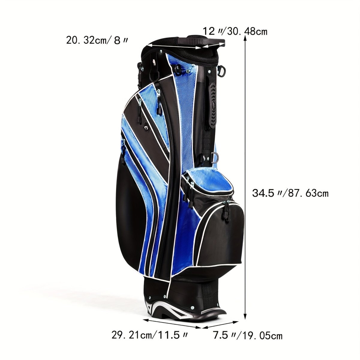 Tour Pro Golf Stand Cart Bag with 6 - Way Divider - Club Rehab - golf bagBlueTour Pro Golf Stand Cart Bag with 6 - Way Divider