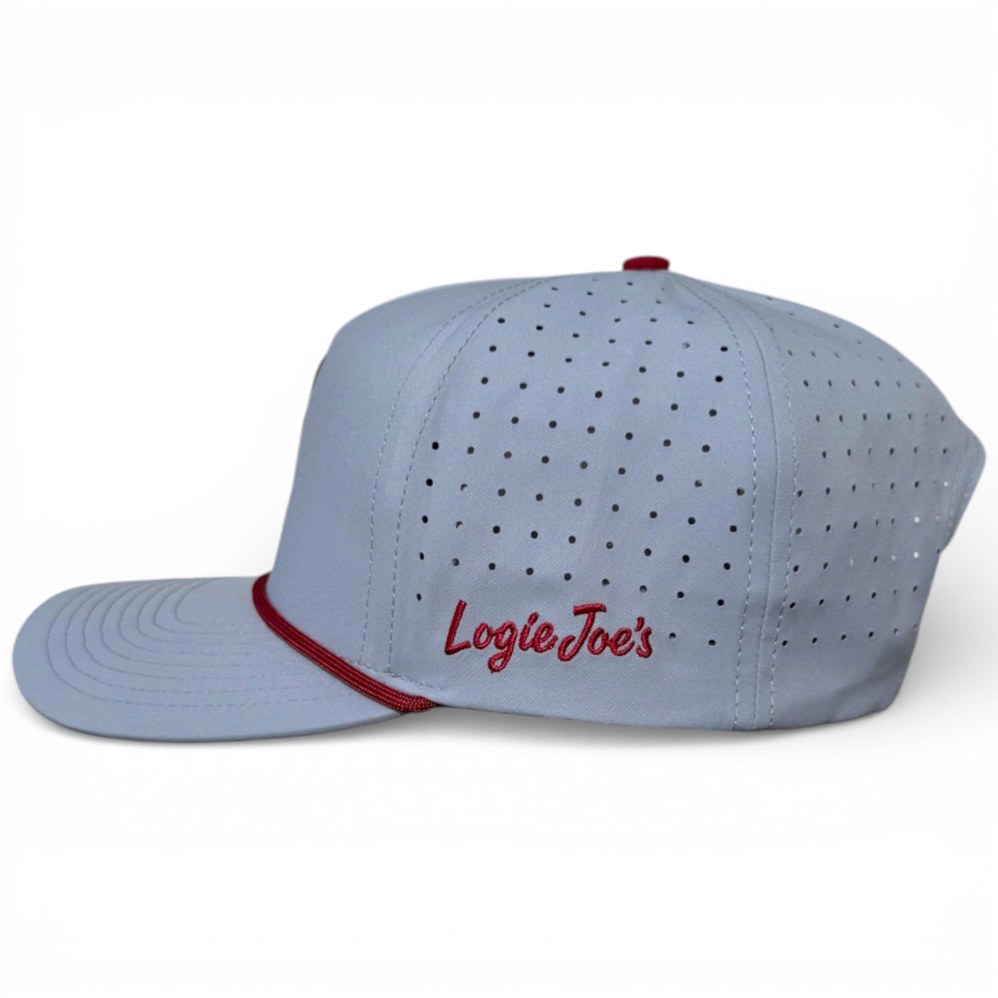 Transfusion Golf Hat | Snapback Cap | Built - in Magnetic Ball Marker Holder + Marker Included | Adjustable Light Gray - Club Rehab
