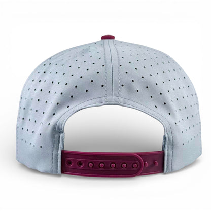 Transfusion Golf Hat | Snapback Cap | Built - in Magnetic Ball Marker Holder + Marker Included | Adjustable Light Gray - Club Rehab