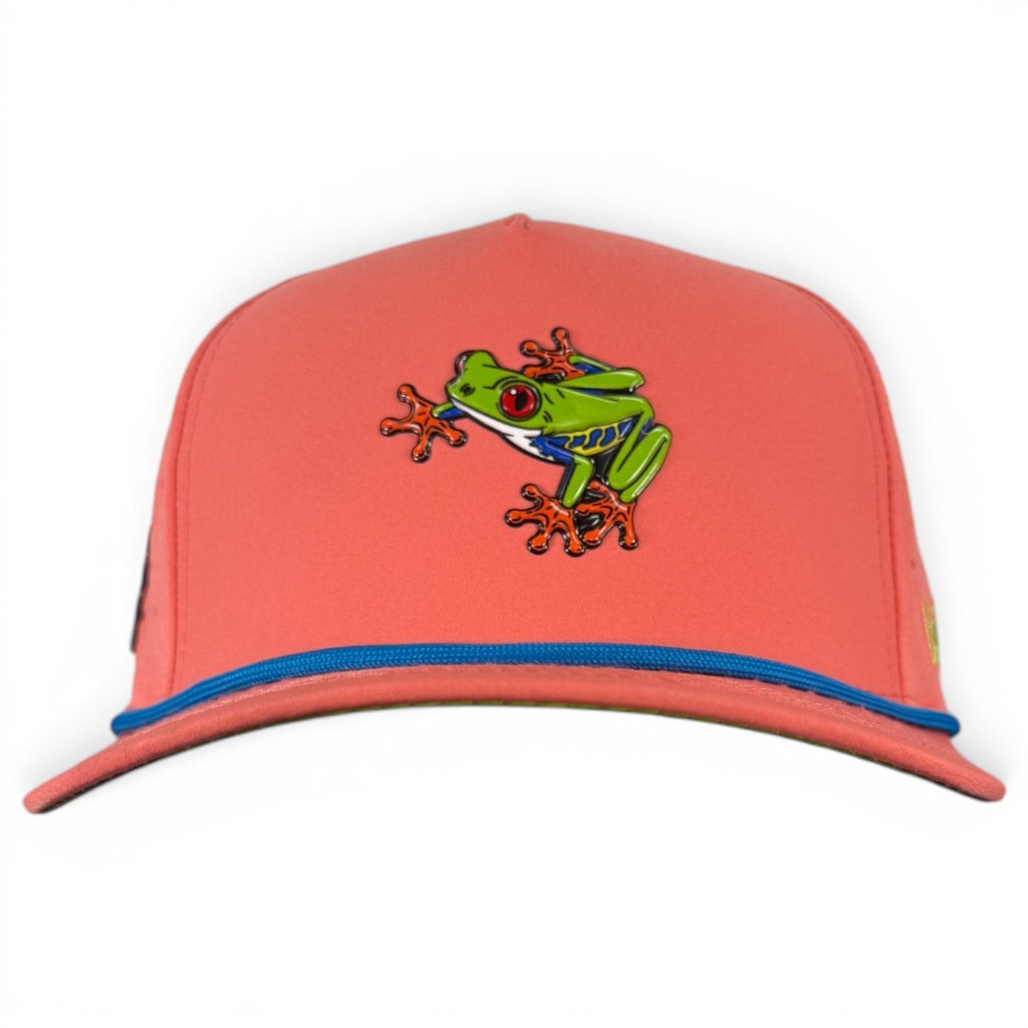 Tree Frog Golf Hat | Snapback Cap | Built-in Magnetic Ball Marker Holder + Marker Included | Adjustable | Red Eyed - Club Rehab
