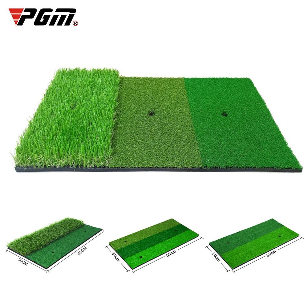 Trifecta Turf Golf Mat: Swing, Chip, and Putt Anywhere - Club Rehab - Practice MatAll - in - One Swing Mat: DJD003 - 1Trifecta Turf Golf Mat: Swing, Chip, and Putt Anywhere