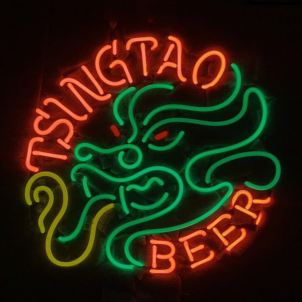 Tsingtao Beer with Dragon Neon Signs Light - Club Rehab