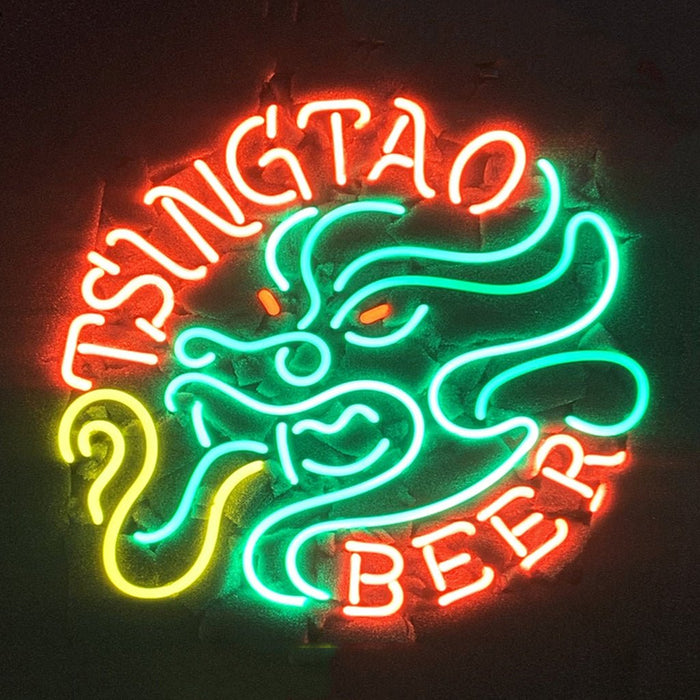 Tsingtao Beer with Dragon Neon Signs Light - Club Rehab