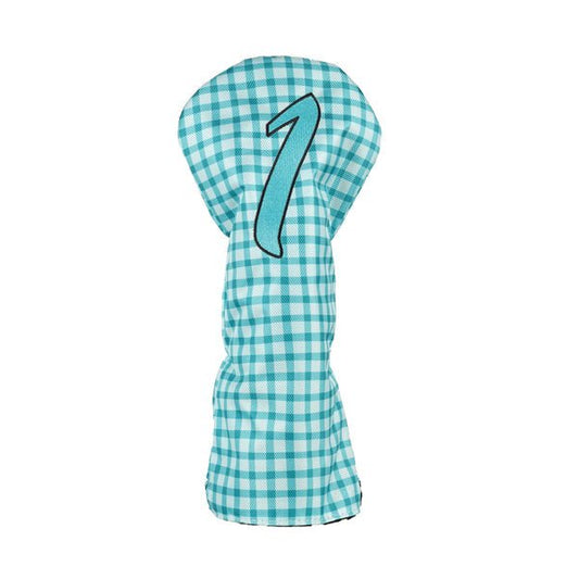 Turquoise Tartan Driver Headcover - Club Rehab