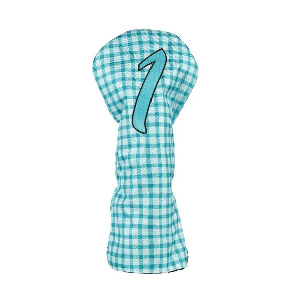 Turquoise Tartan Driver Headcover - Club Rehab