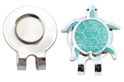 Turtle-shaped magnetic clip with a white background