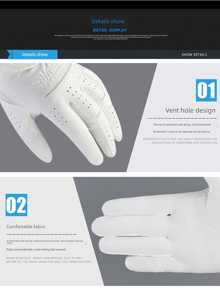 TYGOLF Nano - Fiber Men's Golf Gloves - Small Dark Gray Right Hand - Club Rehab