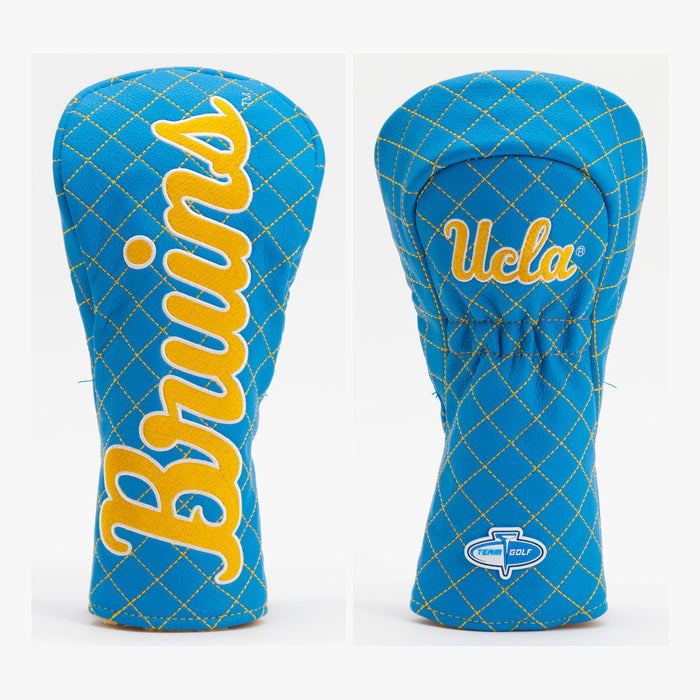 UCLA Bruins Solid Quilted Fairway Headcover, front and back views