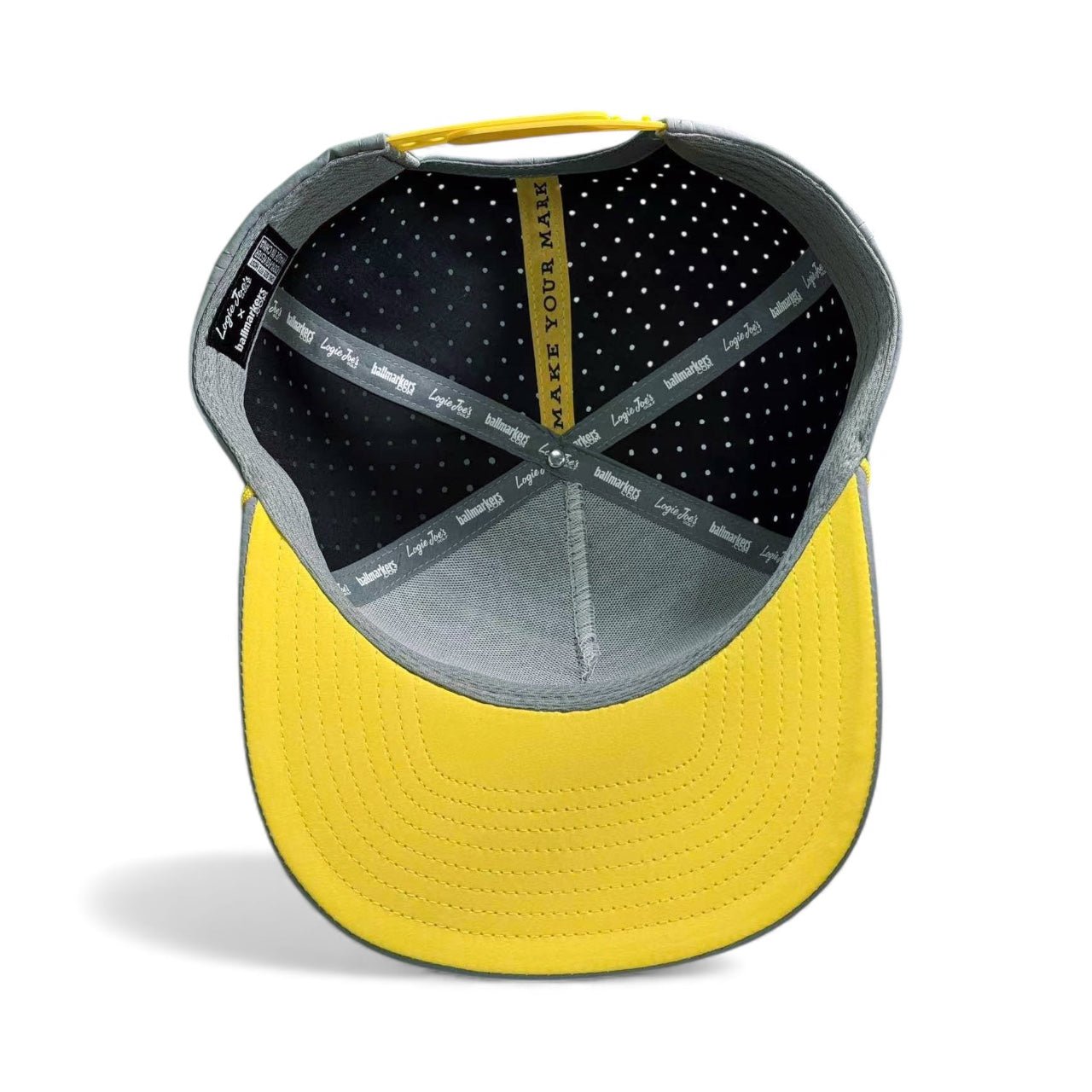 UFO Golf Hat | Snapback Cap | Built-in Magnetic Ball Marker Holder + Marker Included | Adjustable | Alien Gray - Club Rehab