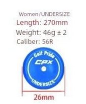 Golf Pride grips with size and weight information on a white background