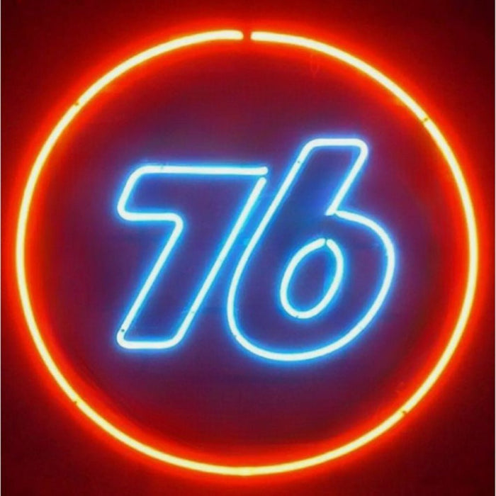 Union 76 Fuel Gas Neon Signs - 18"x18" - Club Rehab