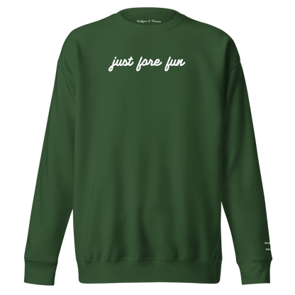 Just Fore Fun – Embroidered Golf Sweatshirt