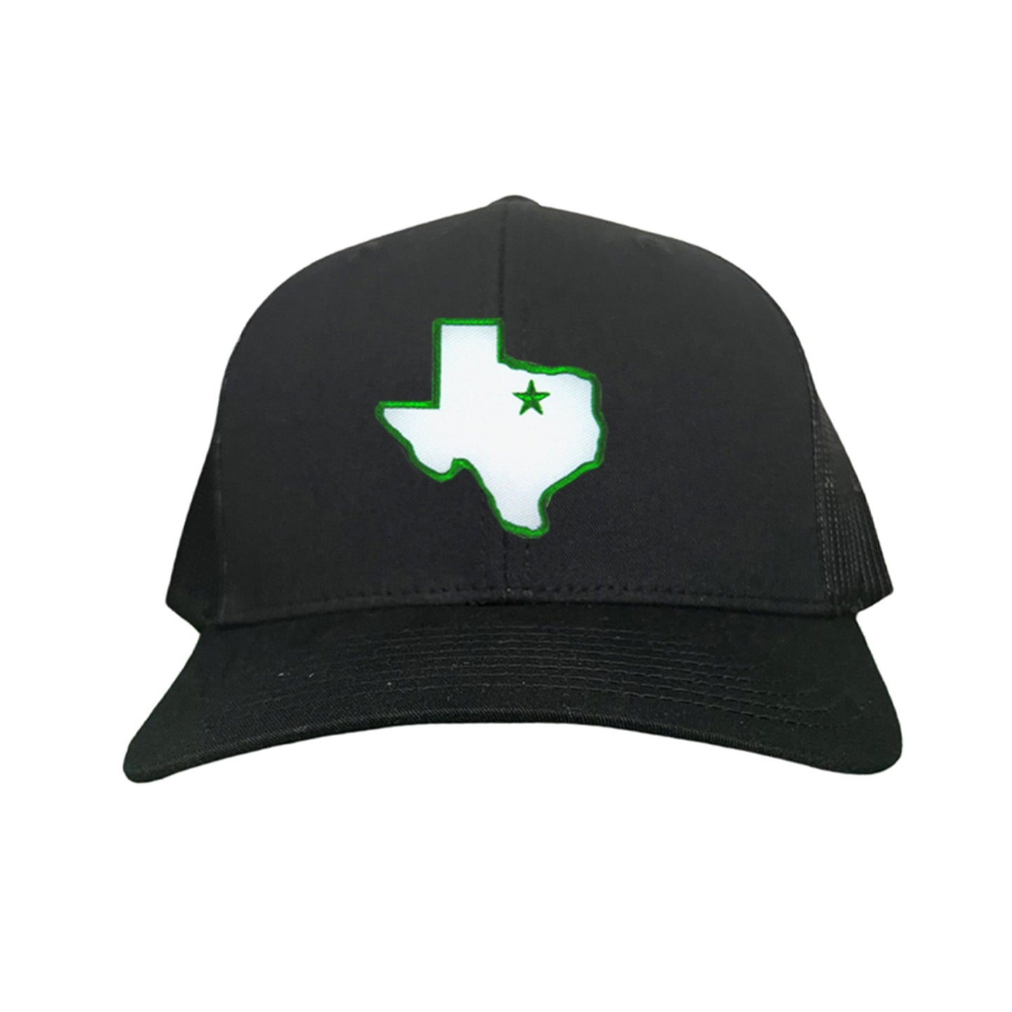 UNT State of Texas Star / 210 / Hats / UNT012 / MM - Black Curved Bill Mesh Snapback - Club Rehab