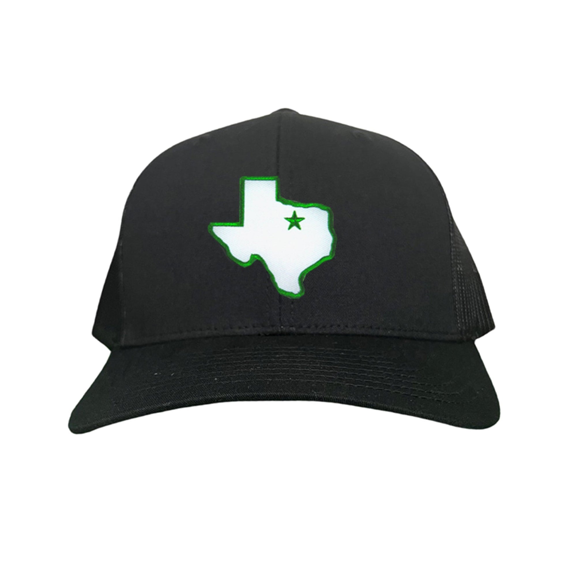 UNT State of Texas Star / 210 / Hats / UNT012 / MM - Black Curved Bill Mesh Snapback - Club Rehab