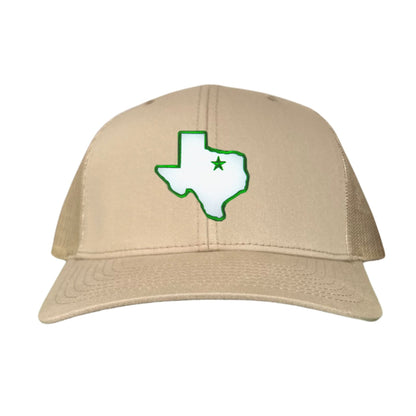 UNT State of Texas Star / 210 / Hats / UNT012 / MM - Khaki Curved Bill Mesh Snapback - Club Rehab