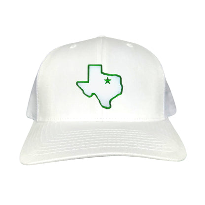 UNT State of Texas Star / 210 / Hats / UNT012 / MM - White Curved Bill Mesh Snapback - Club Rehab