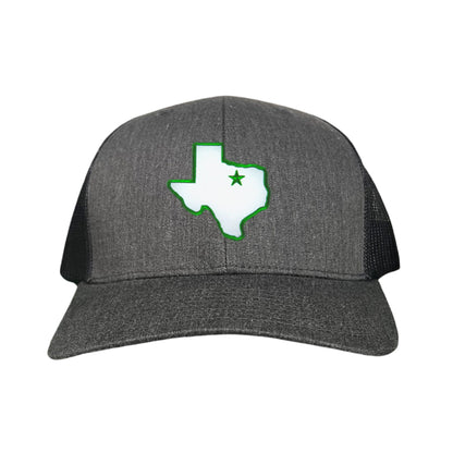 UNT State of Texas Star / 210 / Hats / UNT012 / MM - Dark Heather / Black Curved Bill Mesh Snapback - Club Rehab