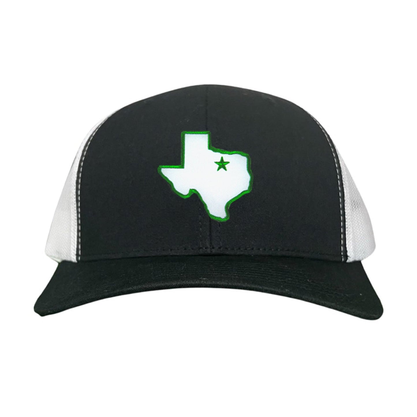 UNT State of Texas Star / 210 / Hats / UNT012 / MM - Black / White Curved Bill Mesh Snapback - Club Rehab