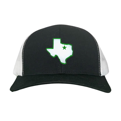 UNT State of Texas Star / 210 / Hats / UNT012 / MM - Black / White Curved Bill Mesh Snapback - Club Rehab